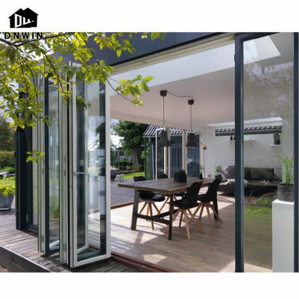 Custom exterior patio thermal aluminium folding glass doors