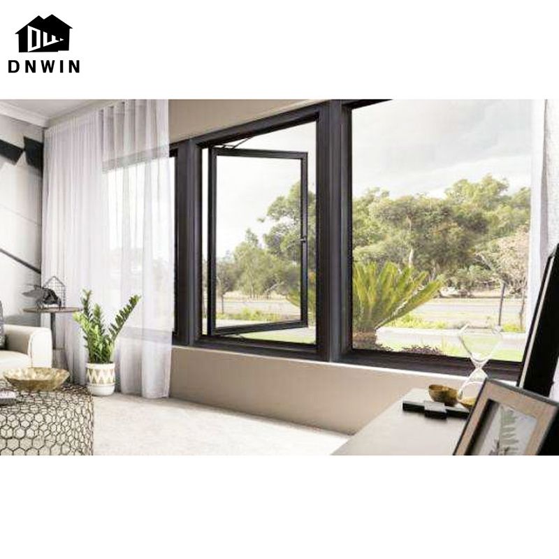 French Style Aluminium Slim Frame Low-e Glass Casement Window for Villa or Apartment